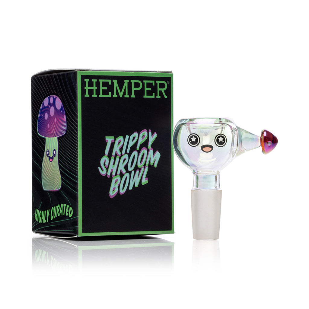 Hemper Trippy Shroom Bong Bowl - 14mm Male 🍄