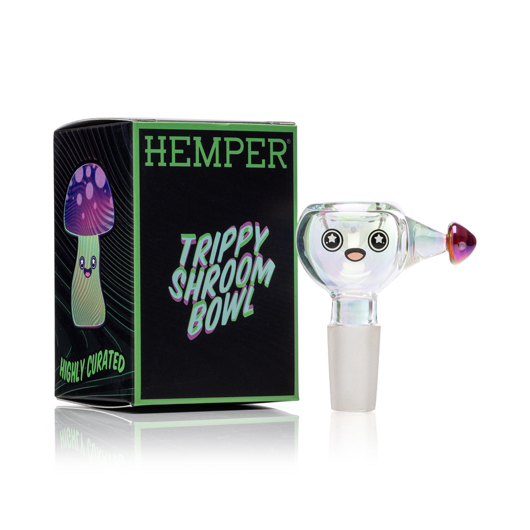 Hemper Trippy Shroom Bong Bowl - 14mm Male 🍄