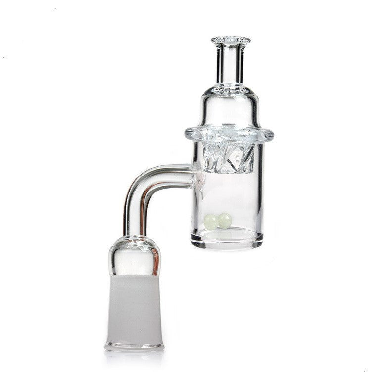 CaliConnected 14mm Helix Carb Cap Quartz Banger w. Terp Pearls