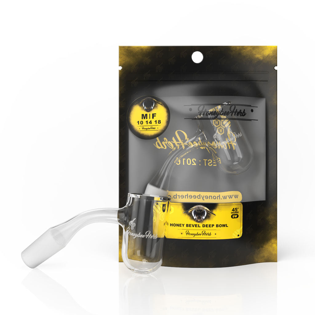 Black Line Deep Honey Bevel Quartz Banger - All Joint Options