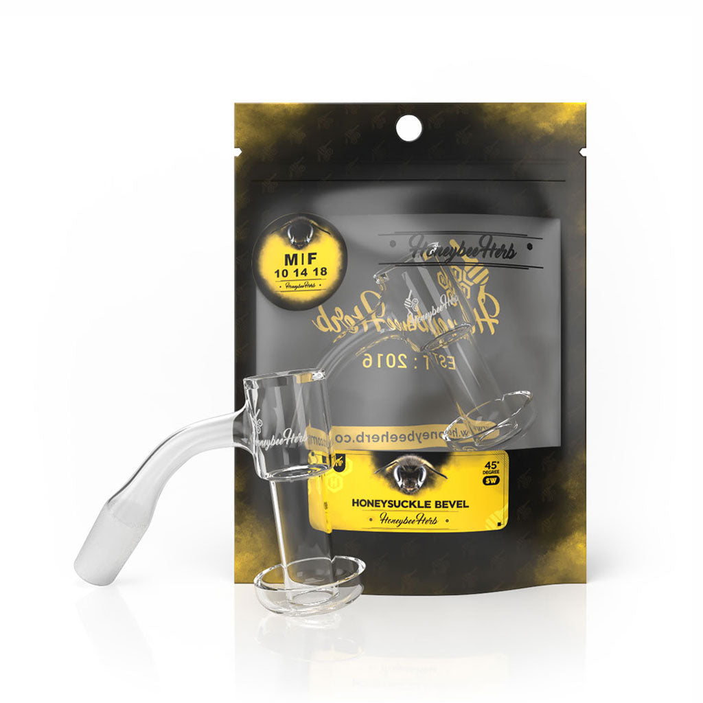Black Line Honeysuckle Bevel Quartz Banger - All Joint Options