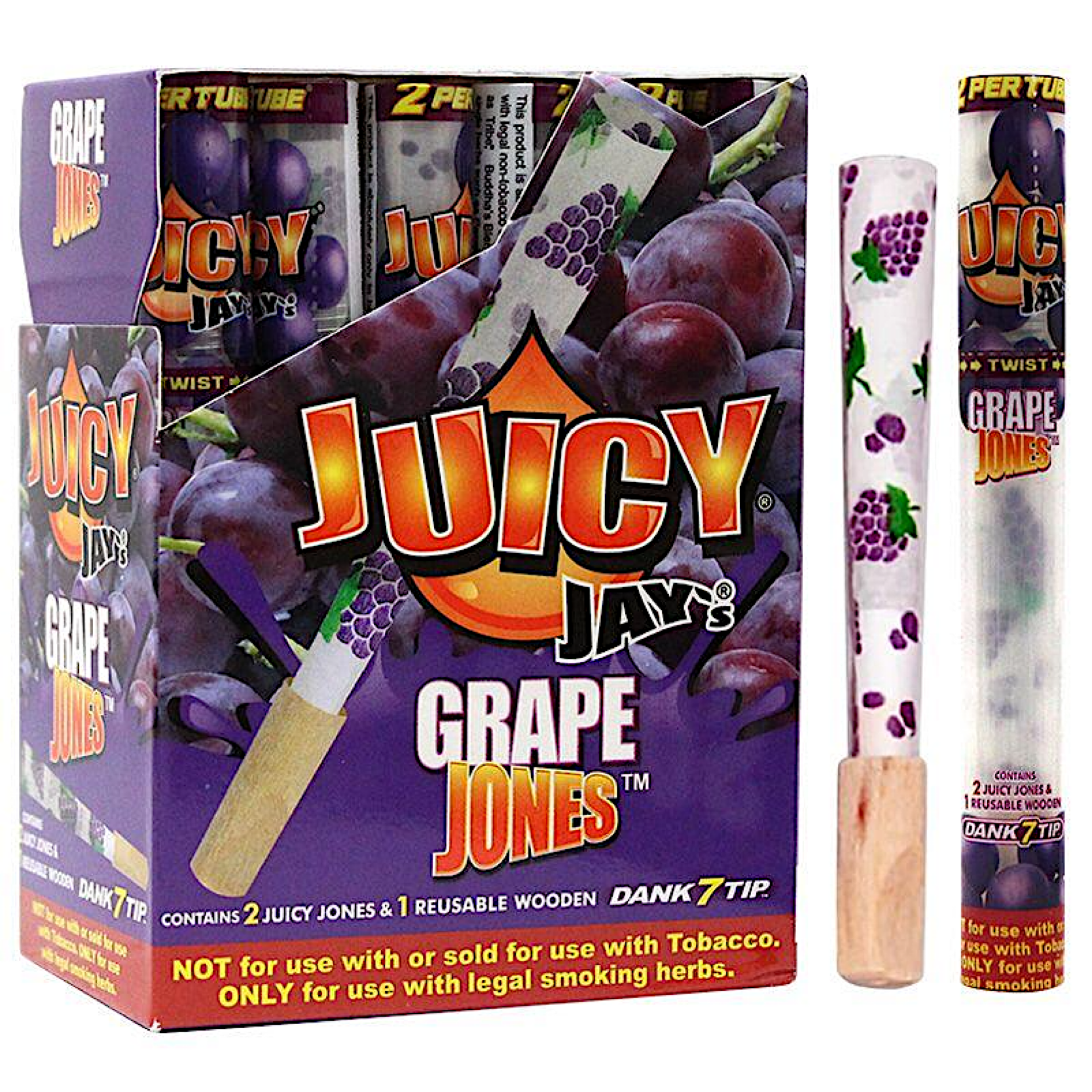 Juicy Jay’s Jones: Pre-Rolled Cones w. Dank 7 Wooden Tips (Full Box)
