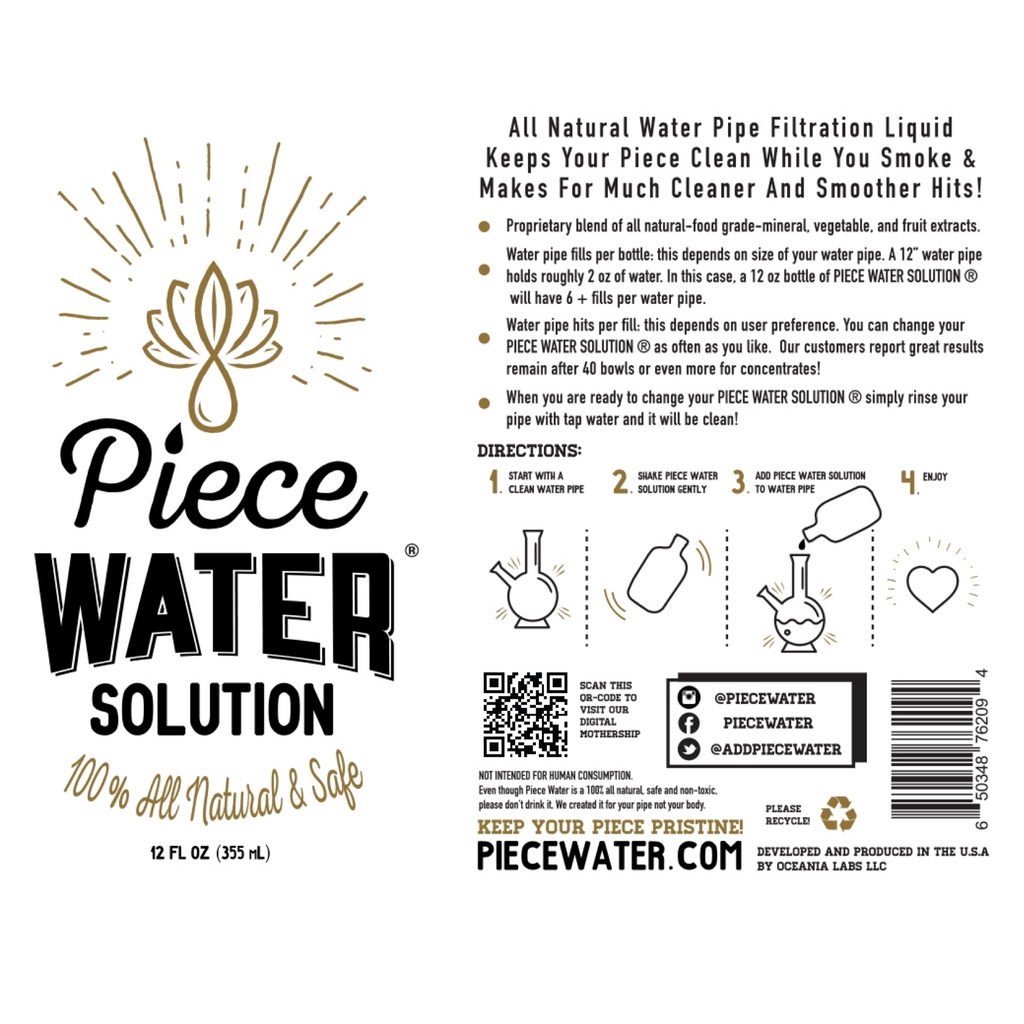 Piece Water® Solution: Bong Water Alternative