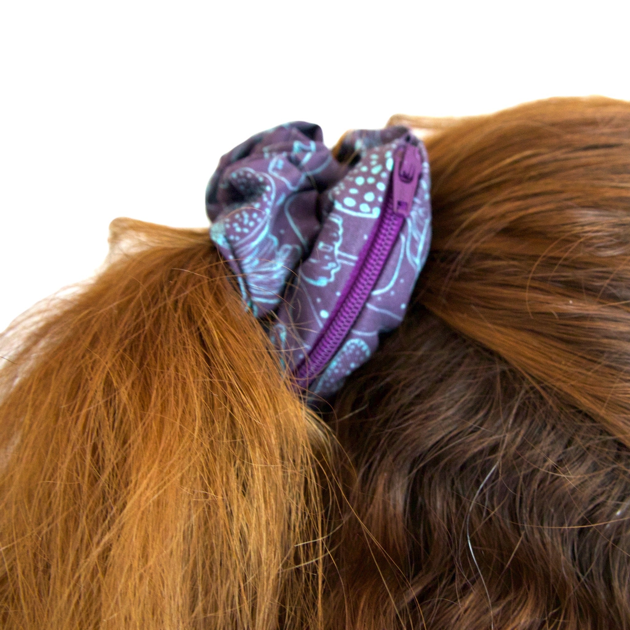 Blue Fiesta “Trippy Shrooms” Stash Pocket Scrunchie